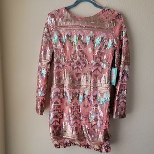 Filly Flair Pink Sequins Dress
